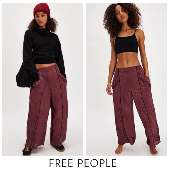 Free People Pants - ♥️SALE♥️NWTS-$100 FREE PEOPLE Pretty Please Pants Large in Shiraz Combo Soft!